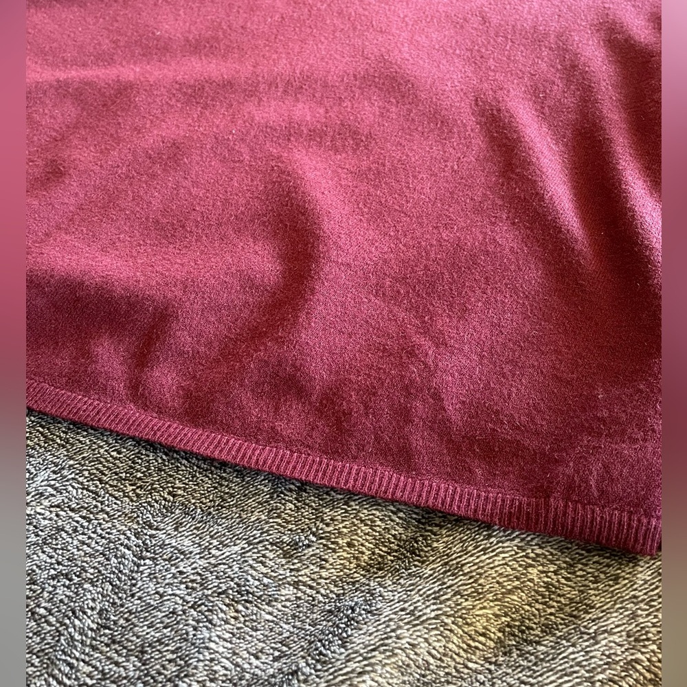 Cyrus Anthropologie Cowl Neck Sweater Burgundy Dolman Sleeve Oversized Size M - Picture 12 of 14